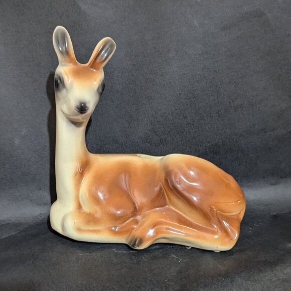 Vintage Ceramic Deer Planter Pot Decor Christmas holiday utensil trinket candle - Picture 12 of 12